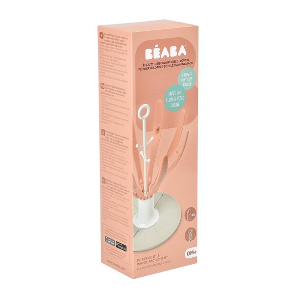 Beaba kokkupandav lutipudelite kuivatusrest Pink - Beaba