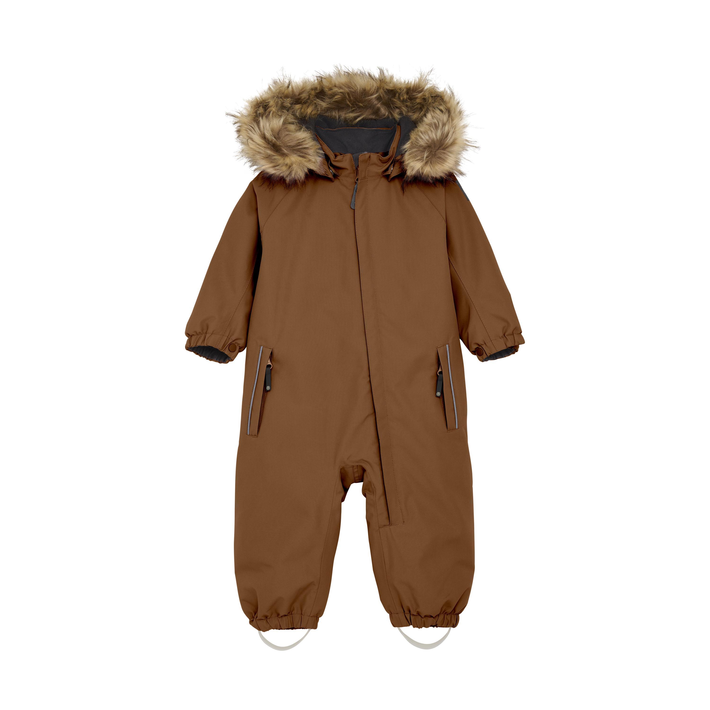 Color Kids Baby Coverall W. Fake Fur - Color Kids