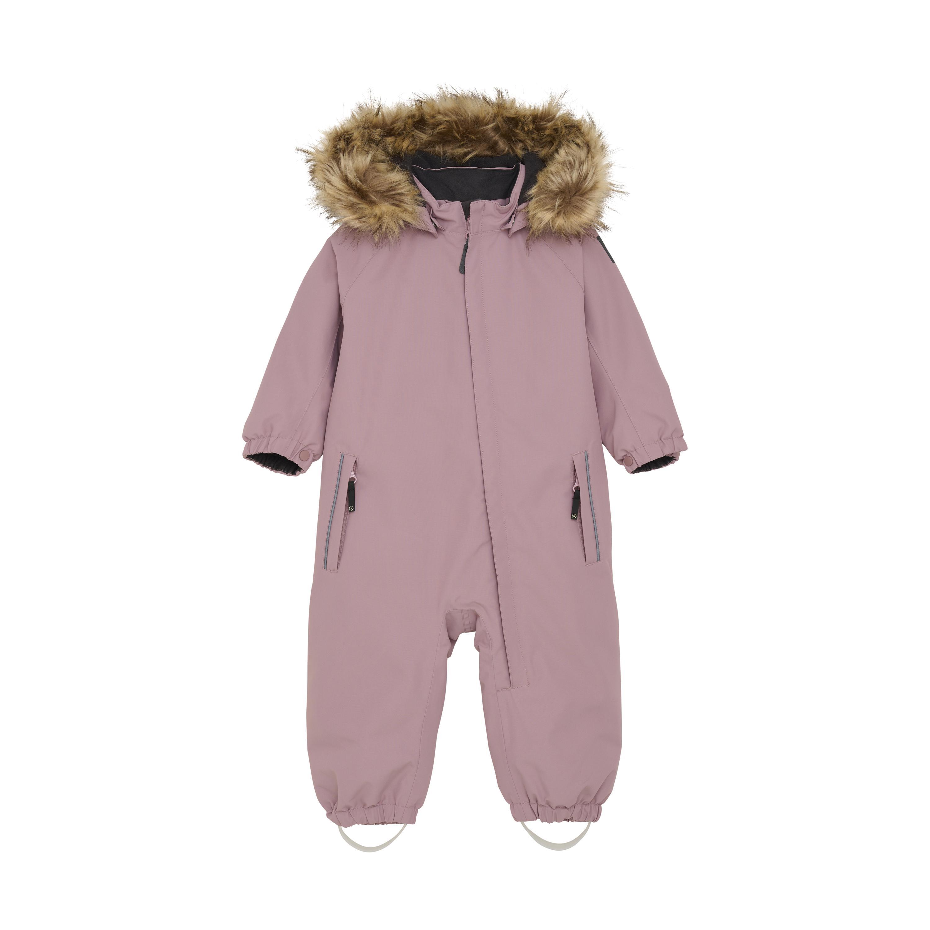 Color Kids Baby Coverall W. Fake Fur - Color Kids