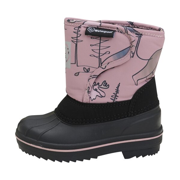 Color Kids Boots w. wool & WP, AOP - Color Kids