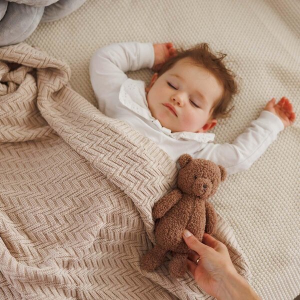 BabyOno cotton knitted blanket 75x100cm, Beige - BabyOno