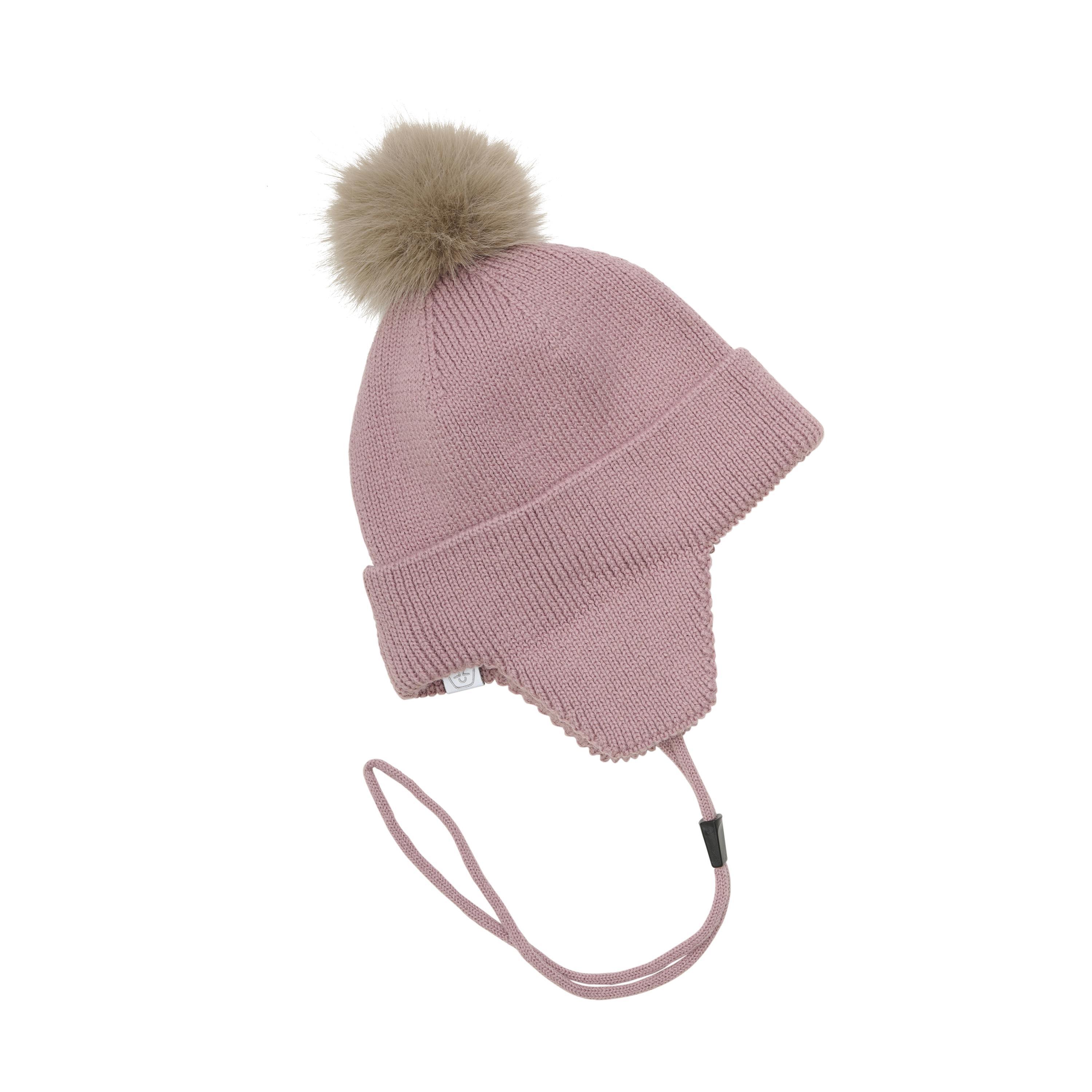 Color Kids Baby Hat W. Wool & Fur - Color Kids