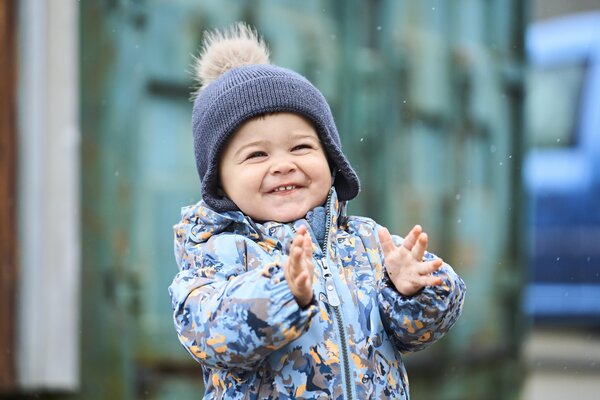 Color Kids Baby Hat W. Wool & Fur - Color Kids