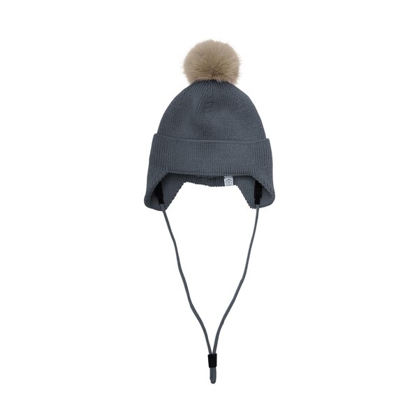 Color Kids Baby Hat W. Wool & Fur - Color Kids