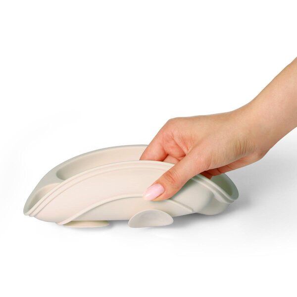 BabyOno silicone suction plate Beige - BabyOno