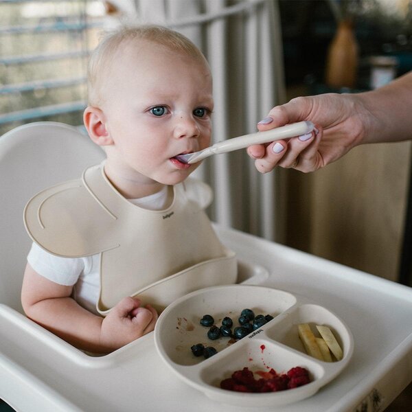 BabyOno silicone suction plate Beige - BabyOno