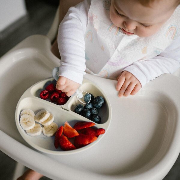 BabyOno silicone suction plate Beige - BabyOno