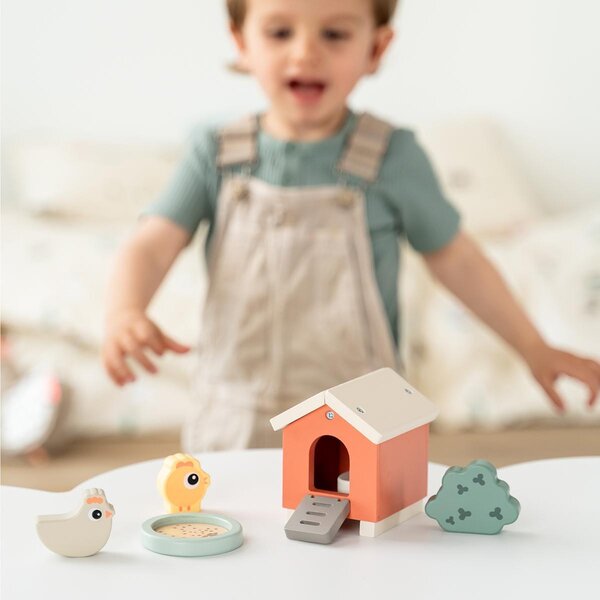 Done by Deer деревянная игрушка Tiny farm play set Clucky - Done by Deer