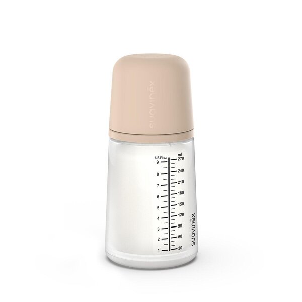 Suavinex Zero.Zero koolikutevastane lutipudel 270ml Sand, keskmine vool  - Suavinex