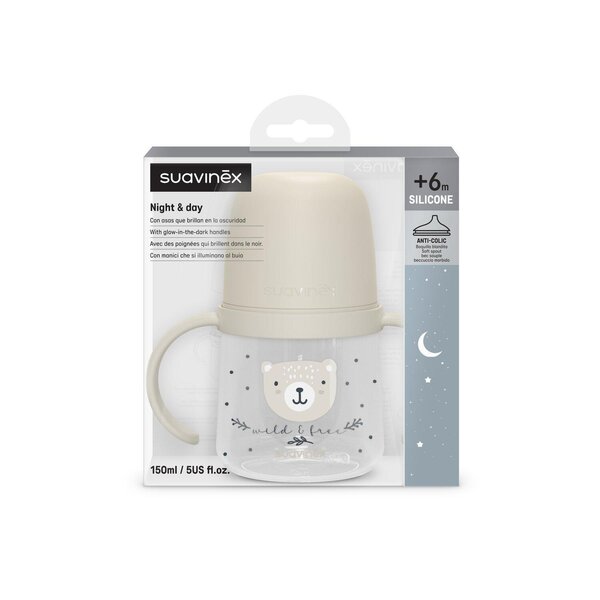 Suavinex learning cup +6m 150ml Wild & Free Grey - Suavinex