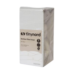 Tinynord bamboo fitted sheet 60x120cm, White - Tinynord