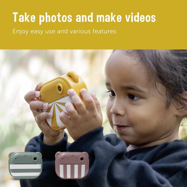 Zazu Fun Digital Camera for Kids with Printer Yellow - Zazu