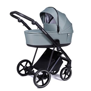 Tinynord Lux stroller set Sage Green, Chrome Black - Tinynord