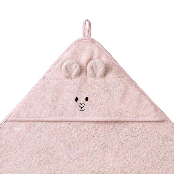 BabyOno bamboo полотенце с капюшоном 100x100cm Pink - BabyOno