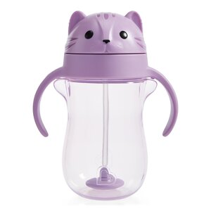 Munchkin joogipudel kõrre ja raskusega (296ml) Cat Pink, 9+kuud - Munchkin