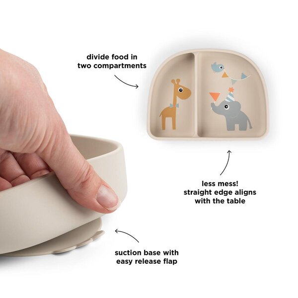 Done by Deer Stick&Stay compartment bowl Celebration Sand - Done by Deer