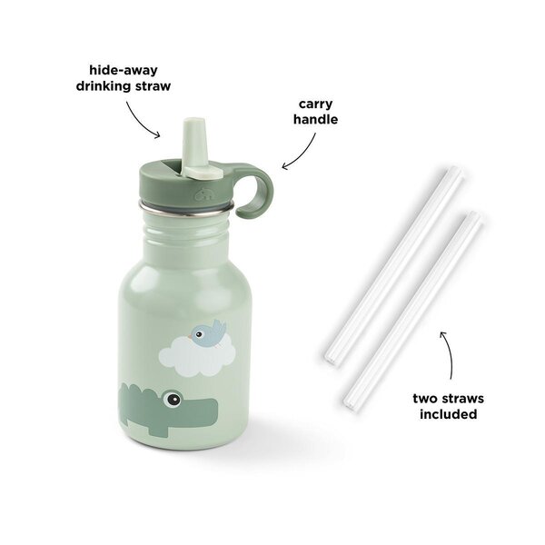 Done by Deer Metal bottle Playground 350 ml Green - Done by Deer