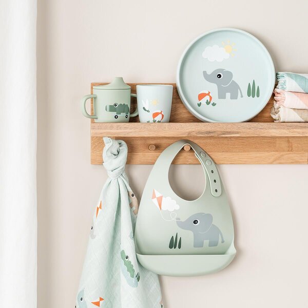 Done by Deer silicone Stick&Stay plate Playground Blue - Done by Deer