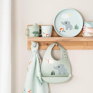 Done by Deer silicone Stick&Stay plate Playground Blue - Done by Deer