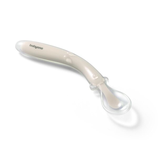 BabyOno silicone flexible spoon Beige - BabyOno