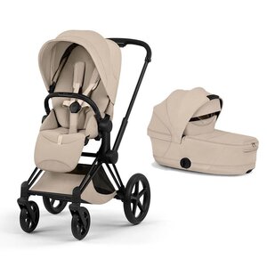Cybex Priam Style stroller set Cozy Beige, Frame Matt Black - Cybex