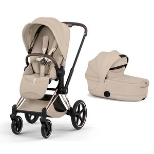 Cybex Priam Style stroller set Cozy Beige, Frame Rose Gold - Cybex
