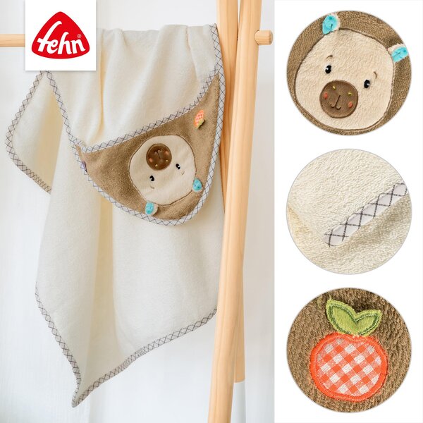 Fehn полотенце с капюшоном 80x80cm, Capybara Beige - Fehn