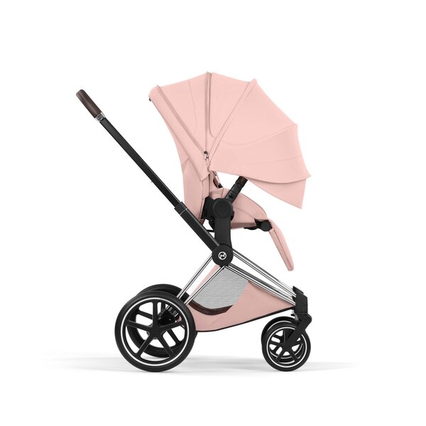 Cybex Priam Style stroller set Peach Pink, Frame Chrome Brown - Cybex