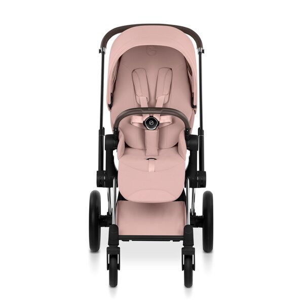 Cybex Priam Style stroller set Peach Pink, Frame Chrome Brown - Cybex