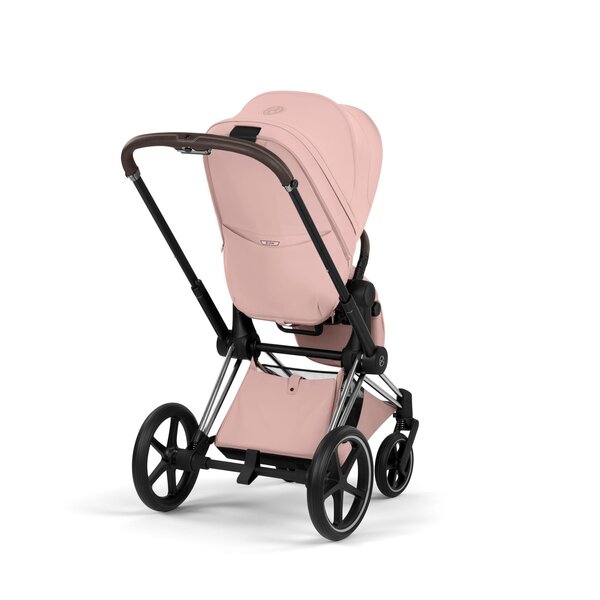 Cybex Priam Style stroller set Peach Pink, Frame Chrome Brown - Cybex
