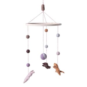 Sebra Baby mobile, felted Teeny Toes - Sebra