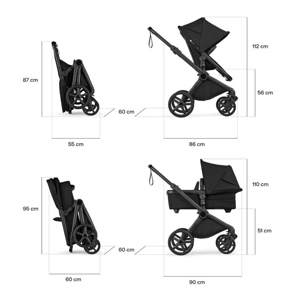 Bugaboo Cub 2in1 vankrikomplekt Black/Forest Green - Bugaboo