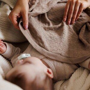 BabyOno бамбуковое одеяло 75x100cm, Beige - BabyOno