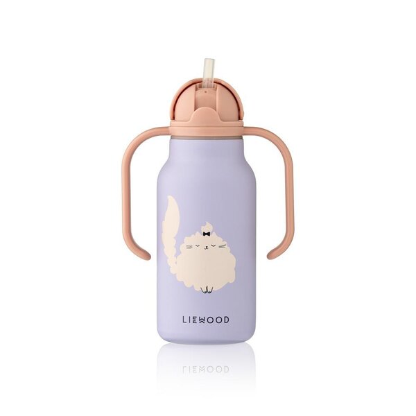Liewood Kimmie joogipudel kõrrega 250 ml, Cat - Liewood