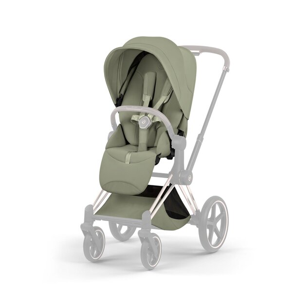 Cybex Priam Style vankrikomplekt Sage Green, Chrome Brown raam - Cybex