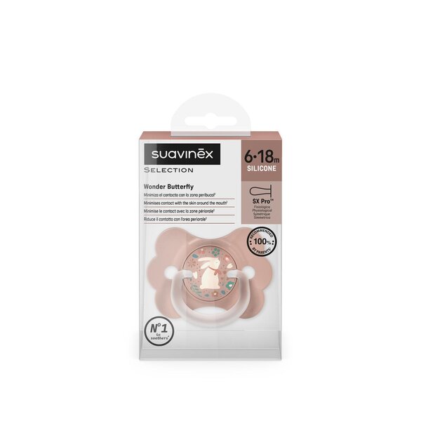 Suavinex соска 6-18m Bunny Pink - Suavinex