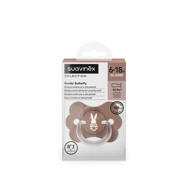 Suavinex соска 6-18m, Bunny Beige - Suavinex