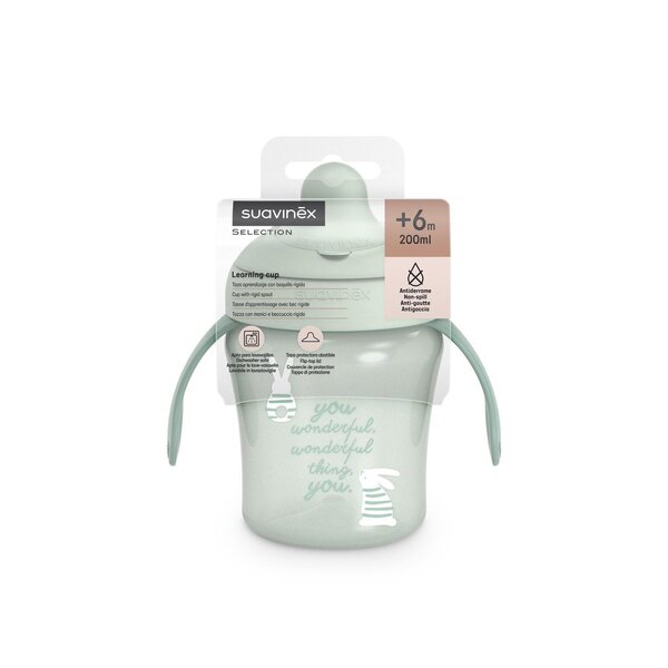 Suavinex learning cup +6m 200ml Bunny Green - Suavinex