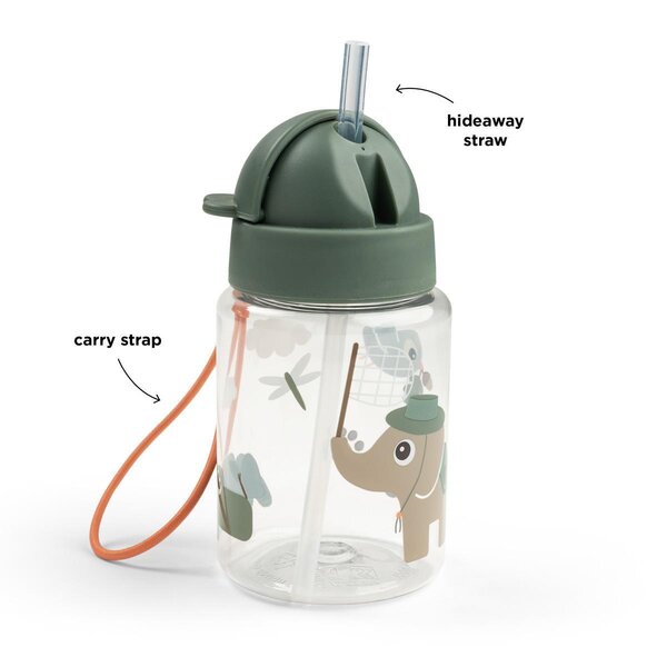 Done by Deer Straw bottle Tiny trails 280ml Green - Done by Deer