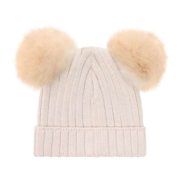 Huttelihutt Hat Knit Alpaca Pompoms - Huttelihutt