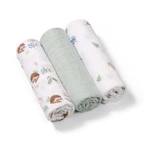 BabyOno musliinist mähkimislinad 3tk, Siil - BabyOno