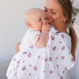 BabyOno musliinist mähkimislinad 3tk, Roos - BabyOno