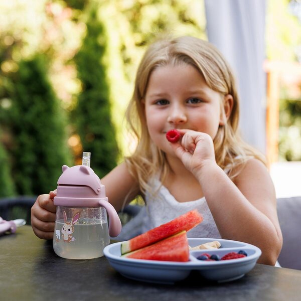 BabyOno бутылочка с соломинкой 270ml, Pink - BabyOno