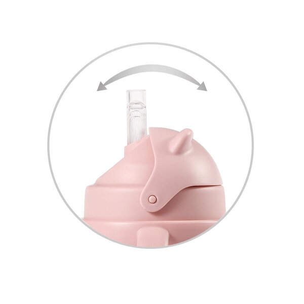 BabyOno бутылочка с соломинкой 270ml, Pink - BabyOno
