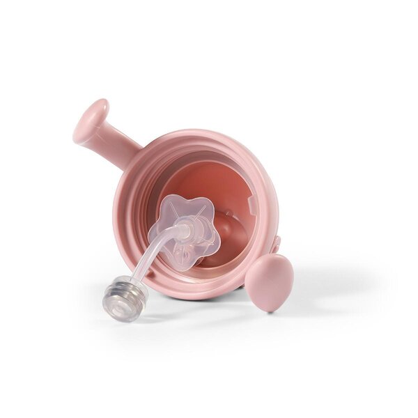 BabyOno бутылочка с соломинкой 270ml, Pink - BabyOno