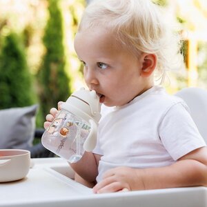 BabyOno бутылочка с соломинкой 270ml, Beige - BabyOno