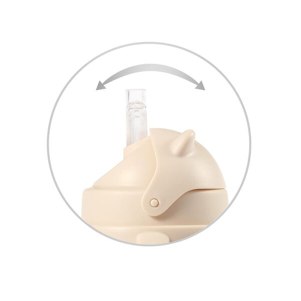 BabyOno бутылочка с соломинкой 270ml, Beige - BabyOno