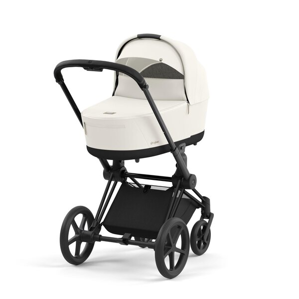 Cybex Priam V4 vankrikomplekt Off White-Sepia Black, raam Matt Black - Cybex