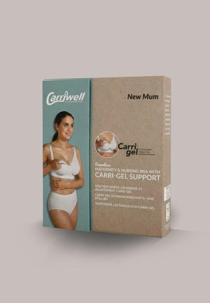 Carriwell Seamless nursing Bra with Carri-Gel S, White  - Carriwell