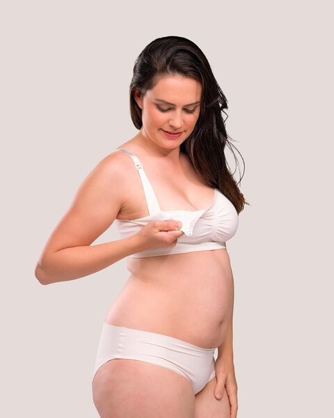 Carriwell Seamless Organic Nursing Bra, S black - Carriwell